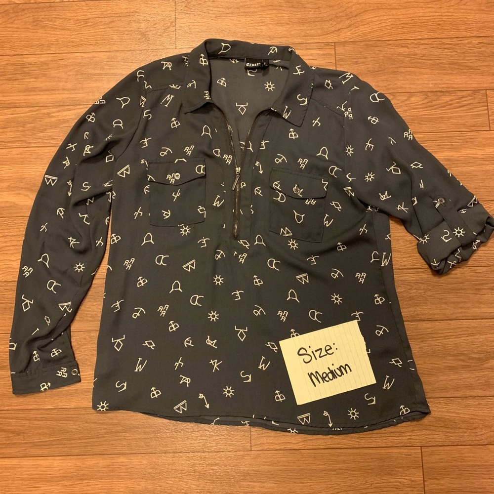 Cruel Girl Zip-Front Blouse